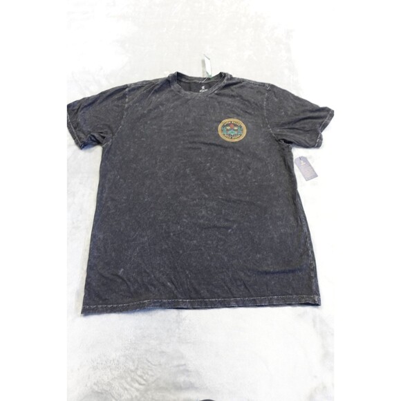 Roark Men's Open Roads Open Minds Premium Tee XL Black Dyed Short NWT - Picture 1 of 11